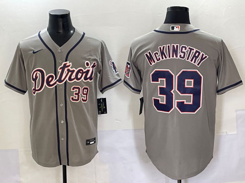 Men 2025 Detroit Tigers #39 Mckinstry Grey Game Nike MLB Jersey style 18